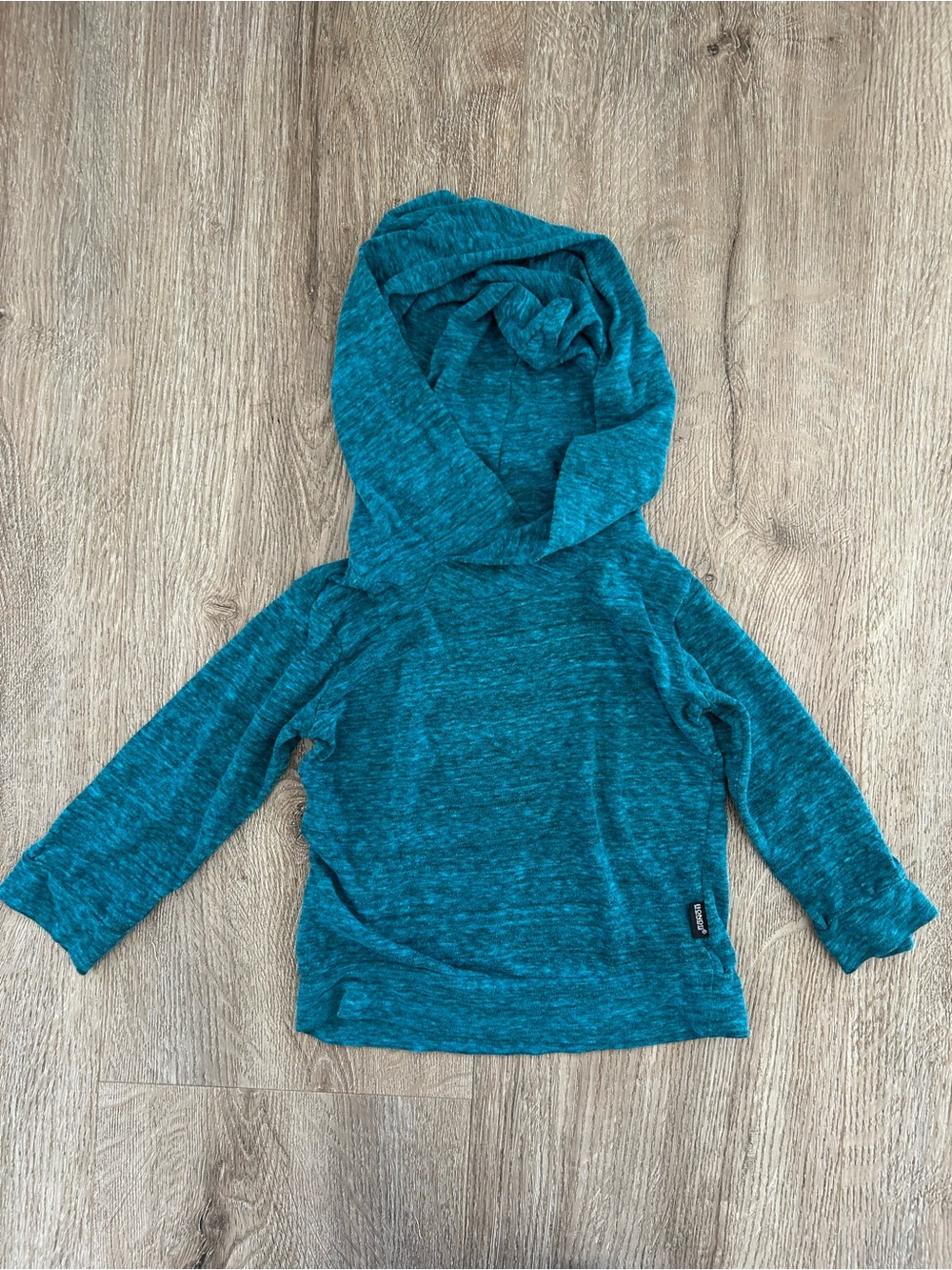 Bonds Teal Hooded Long Sleeve Top